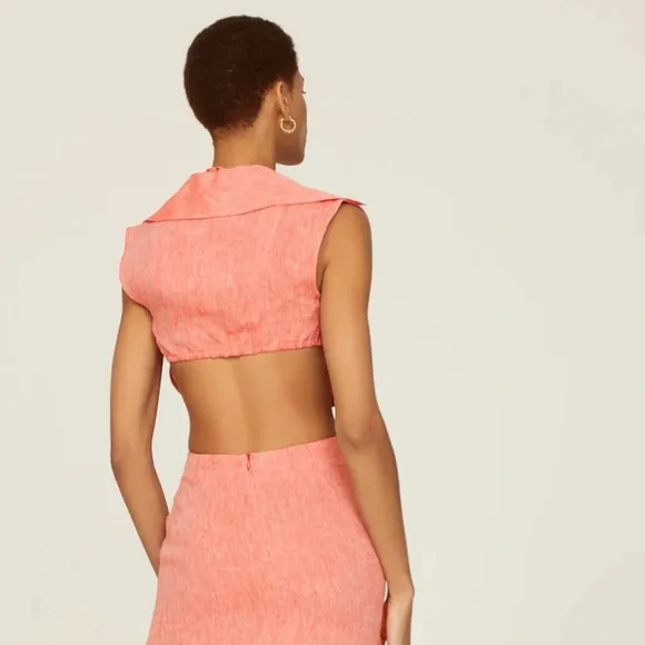 Matthew Bruch Linen Bikini Vest Top - Picture 2 of 7